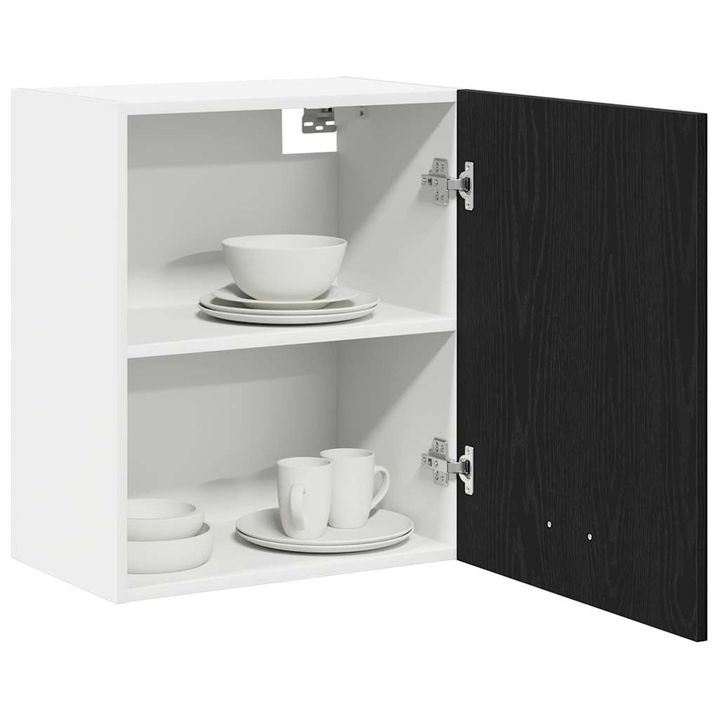 Hanging Cabinets with Shelf 2 pcs Black oak 100 x 31 x 60 cm